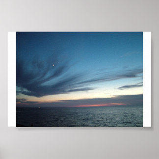 Póster "Atardecer sobre el sonido pamlico"