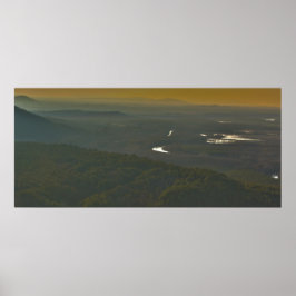 Póster Atardecer sobre el valle del río Petit Jean, Arkan