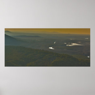 Póster Atardecer sobre el valle del río Petit Jean, Arkan
