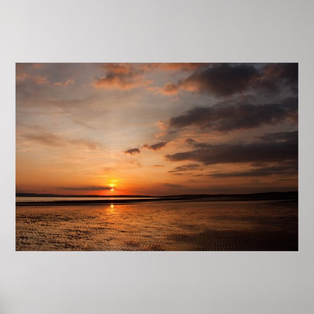 Póster Atardecer sobre la costa sur de Inglaterra (Frente)