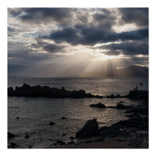 Póster Atardecer sobre Lanzarote