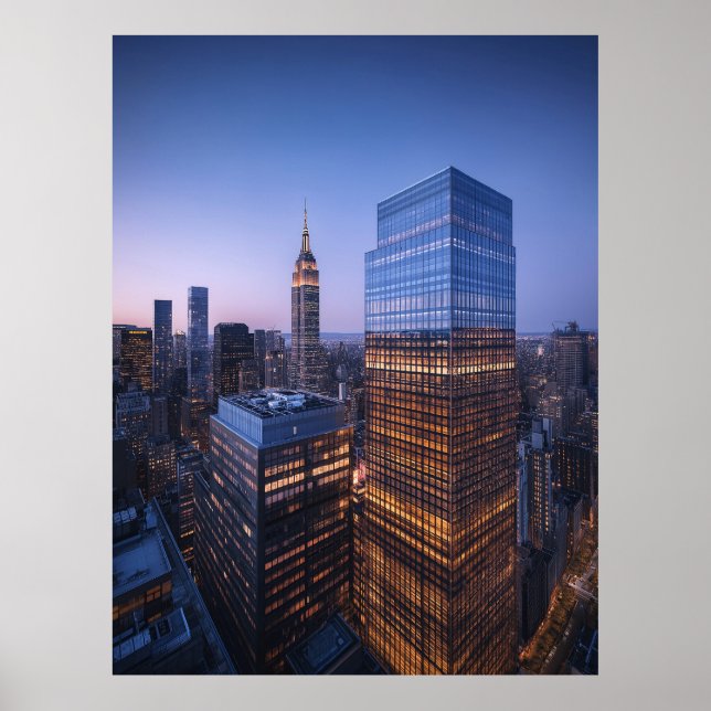 Póster Atardecer sobre Nueva York (Frente)