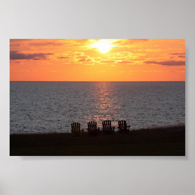 Póster Atardecer tranquilo (Frente)