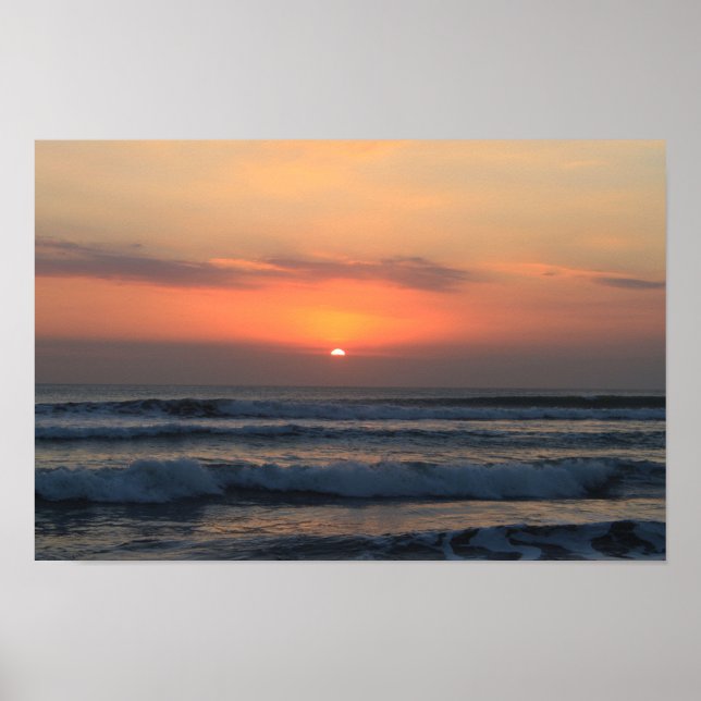 Póster Atardecer tropical (Frente)