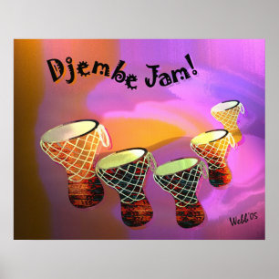 Póster Atasco de Djembe