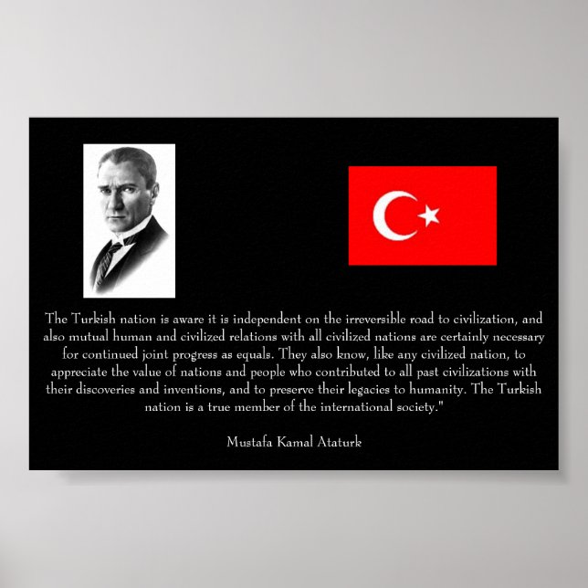 Póster Ataturk - Sobre Turquía y la sociedad internaciona (Frente)