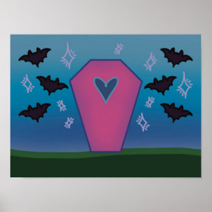 Póster Ataúd Rosa