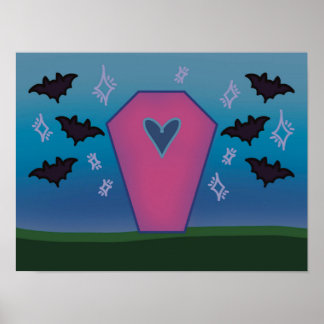 Póster Ataúd Rosa