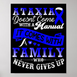Póster Ataxia Awareness Family Warrior Support T-Shirt129