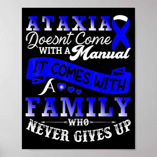 Póster Ataxia Awareness Family Warrior Support T-Shirt129 (Frente)