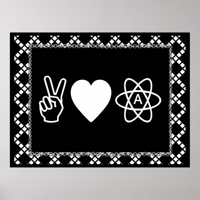 Póster Ateísmo de amor por la paz (Frente)