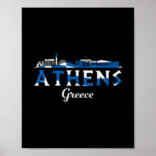 Póster Atenas Grecia Destino Griego Vacaciones Viajes