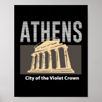 Atenas Grecia Diseño de punto de referencia de via