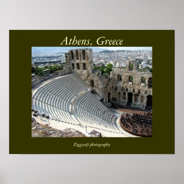 Póster Atenas, poster de Grecia (Frente)