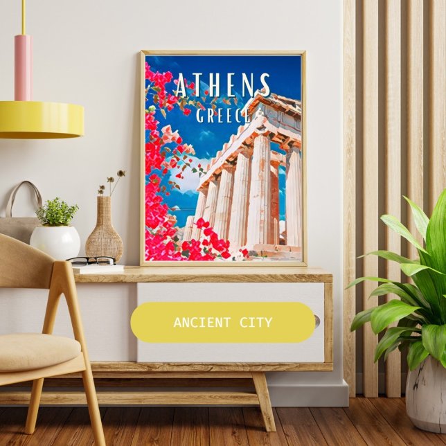 Póster Atenas, ville de la mythologie grecque (Athènes, ville de la mythologie grecque)