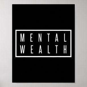 Póster Atención de salud mental de la riqueza mental para