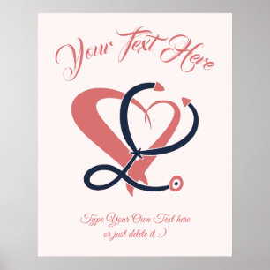 Póster Atención Médica, Enfermería, Emergencia. Plantilla