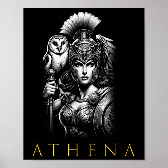 Póster Atenea Diosa de la Sabiduría y la Guerra (Frente)