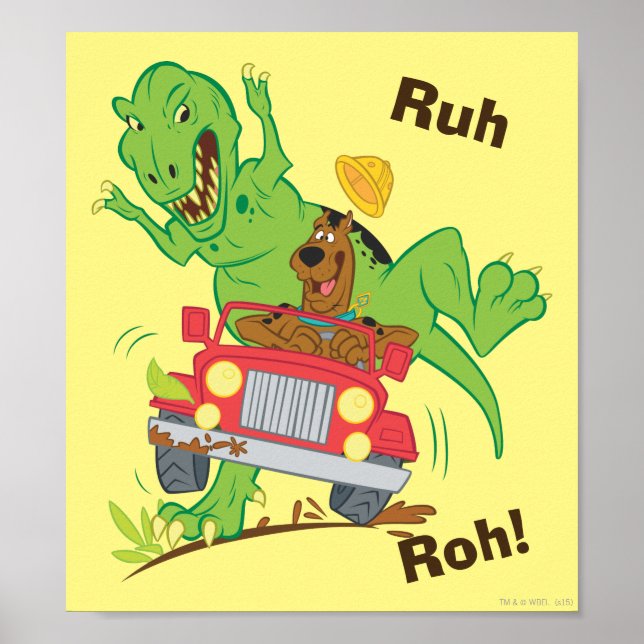 Póster Atentado Scooby-Doo T-Rex (Frente)