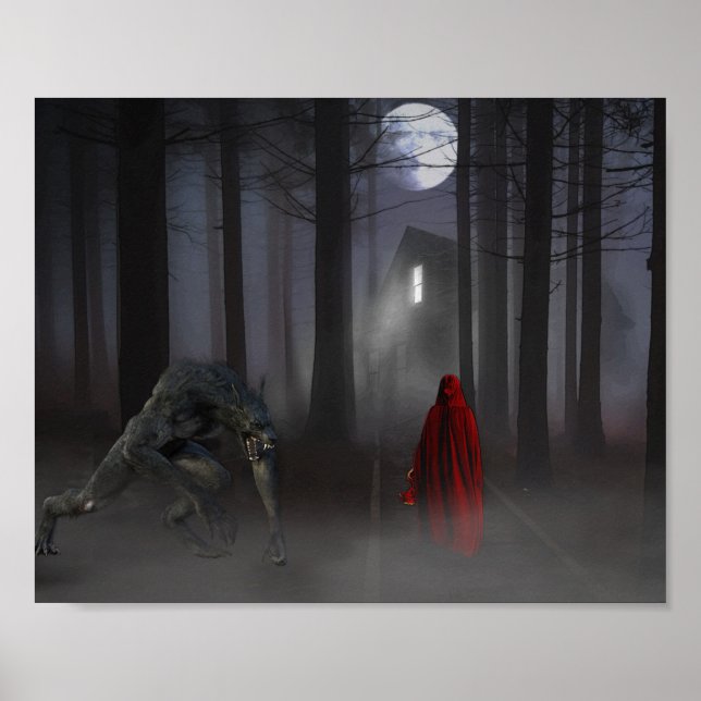 Póster Aterrador Caperucita Roja Werewolf (Frente)