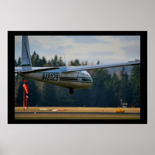 Póster Aterrizaje de glider (Frente)
