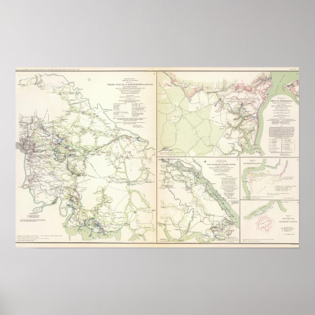 Póster Aterrizaje de Harrison en la Casa Blanca (Frente)