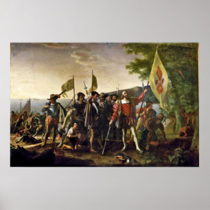 Póster Aterrizaje de Juan Vanderlyn de Columbus