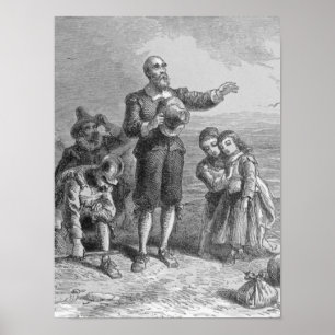 Póster Aterrizaje de los peregrinos, 1620