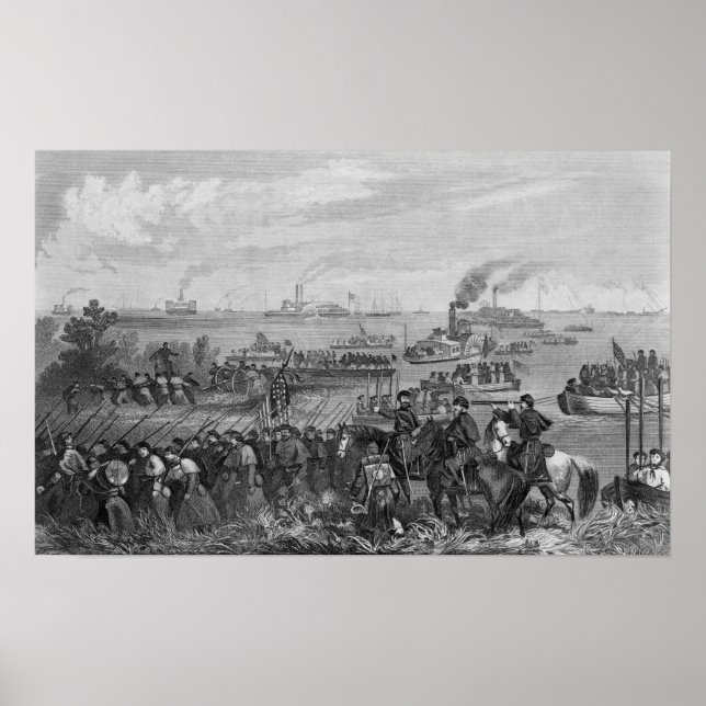 Póster Aterrizaje de tropas en la isla de Roanoke (Frente)