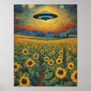 Póster Aterrizaje de Van Gogh Air Craft