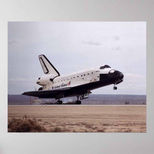 Póster Aterrizaje del transbordador espacial Atlantis (ST (Frente)