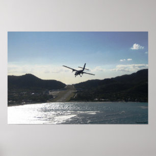 Póster Aterrizando en St. Barth