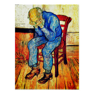 Póster Aterrorífico anciano a la puerta de la eternidad