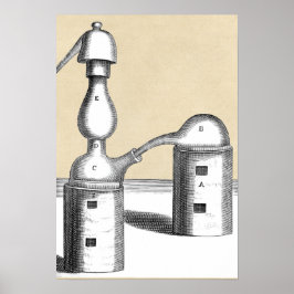 Póster Athanor Alcheme Furnace y Alembic Flask