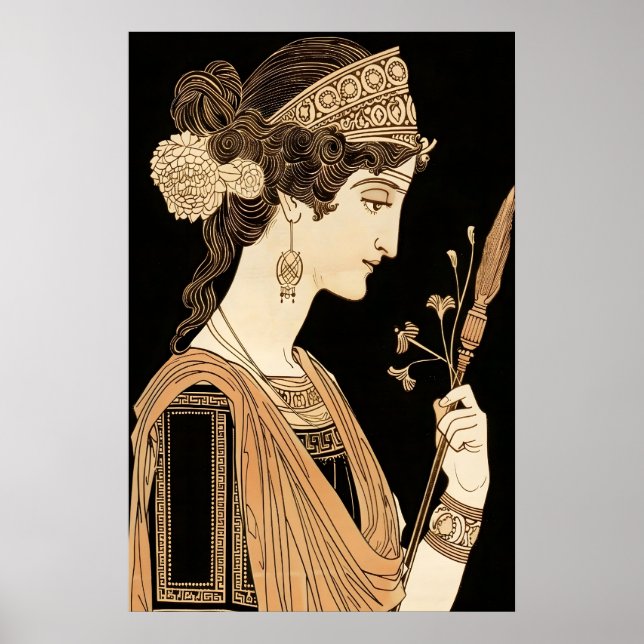 Póster Athena Art Print Ancient Greek Goddess Poster (Frente)