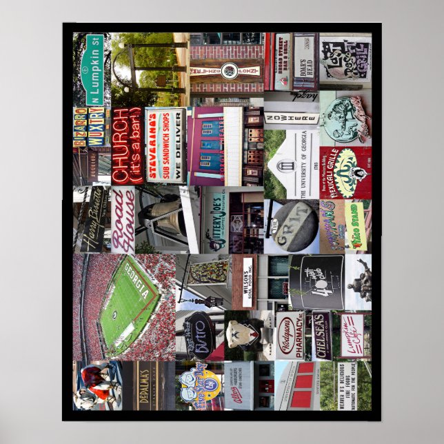 Póster Athens Georgia Poster (Frente)