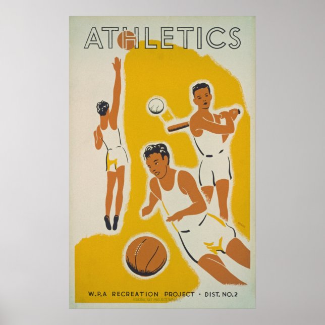 Póster Athletics Recreation Vintage Poster (Frente)