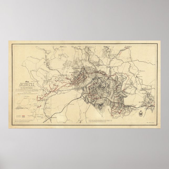 Póster Atlanta, Georgia (Frente)