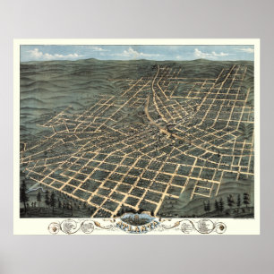 Póster Atlanta, Georgia - 1871 (A. Ruger) BigMapBlog.com