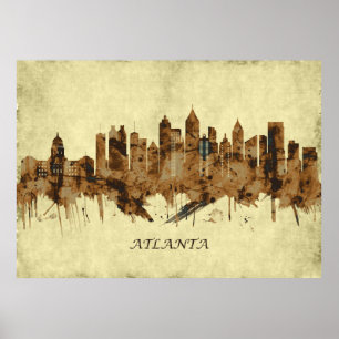 Póster Atlanta Georgia Cityscape