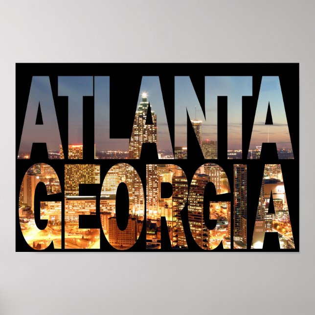 Póster Atlanta Georgia en Twilight (Frente)