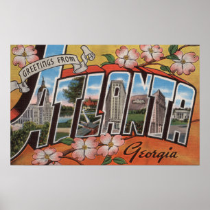 Póster Atlanta, Georgia - escenas grandes 3 de la letra
