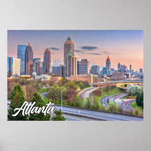 Póster Atlanta, Georgia, Estados Unidos