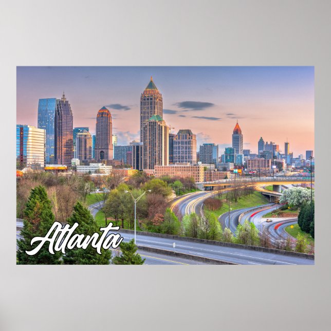 Póster Atlanta, Georgia, Estados Unidos (Frente)