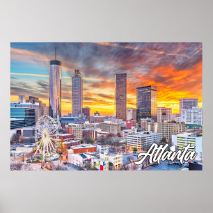 Póster Atlanta, Georgia, Estados Unidos