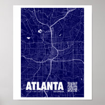 Atlanta, Georgia, USA Travel City Map