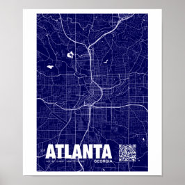 Póster Atlanta, Georgia, USA Travel City Map