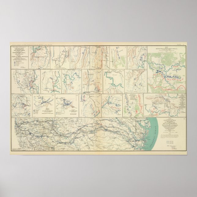 Póster Atlanta-Savannah march (Frente)