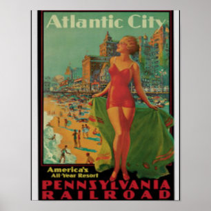 Póster Atlantic City New Jersey
