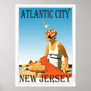 Póster Atlantic City New Jersey
